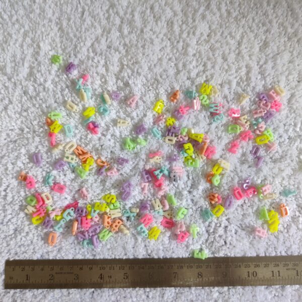 Plastic Alphabets Charms
