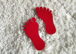 Acrylic Opaque Laxmi Charan - 6 Pair