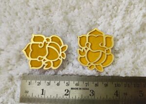 Acrylic Mirror Velvet Motif : Ganpati (Big)