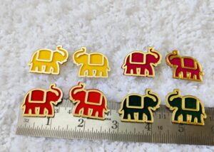 Acrylic Mirror Velvet Motif : Elephant
