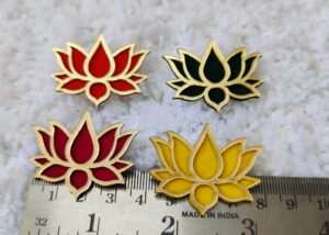 Acrylic Mirror Velvet Motif : Lotus