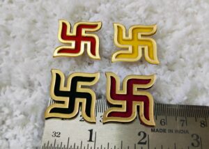 Acrylic Mirror Velvet Motif : Swastik