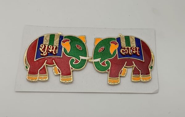 Acrylic Base : Meena Elephant Shubh Labh (10 pair)