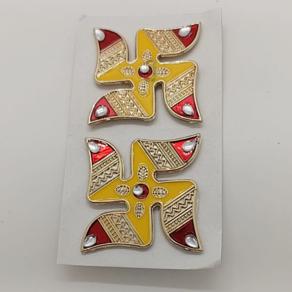 Acrylic Base : Meena Swastik (10 pair) - Image 2