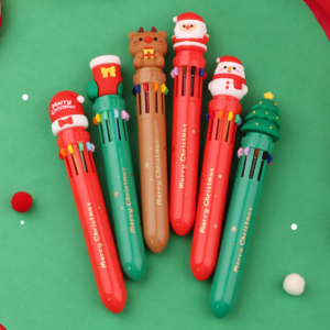 Christmas Themed 10 Color Ball Pen