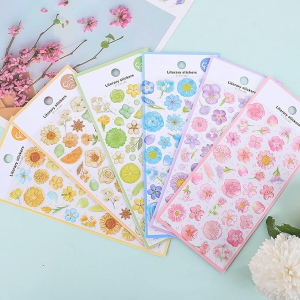 3D Crystal Foiled Flower Stickers