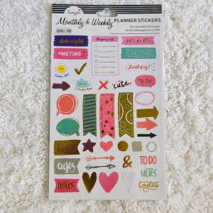 Monthly & Weekly Planner Foiled Sticker - Variant 3
