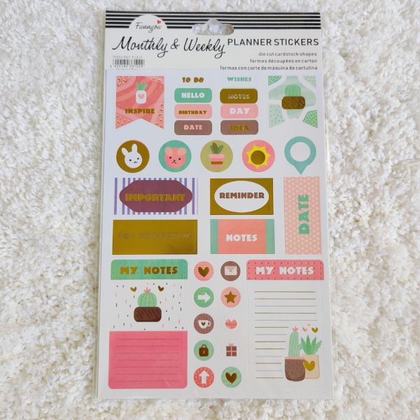 Monthly & Weekly Planner Foiled Sticker - Variant 4