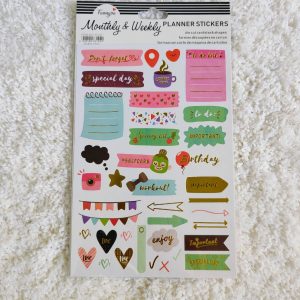 Monthly & Weekly Planner Foiled Sticker - Variant 2