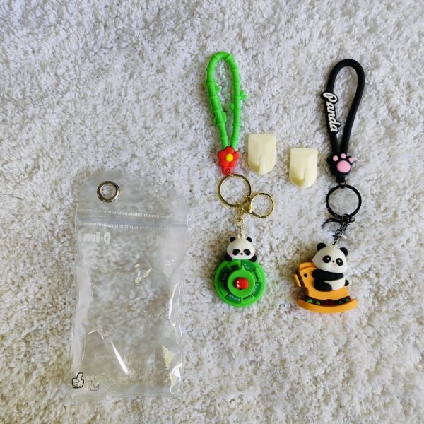 Cute Panda Game Keychain