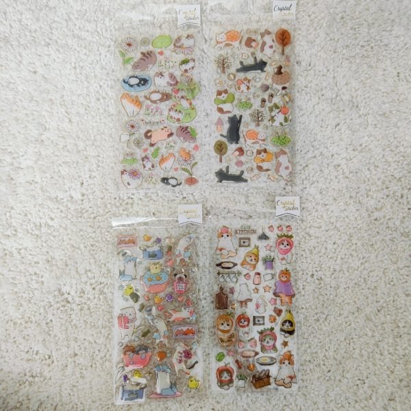 Cute Cat Crystal Stickers
