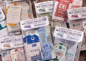 Old Ticket Collection Journal Paper