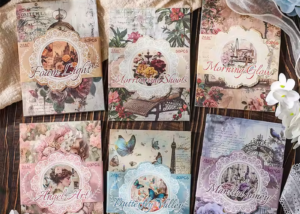 Aesthetics Retro Flowers Material Paper