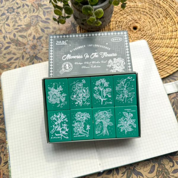 Memories in the Flowers Wooden Stamp