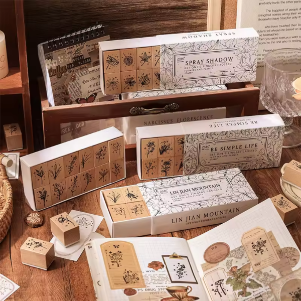 Flowers and Plants Wooden Stamp Series