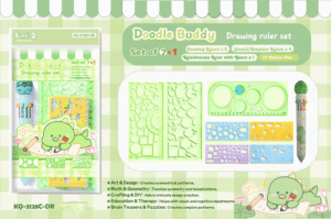 Drawing Ruler and Stencil Combo Set