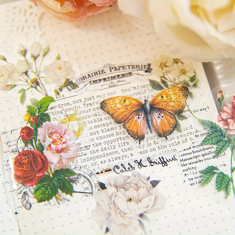 Vintage Natural Sticker Pack - Craft Material Hub