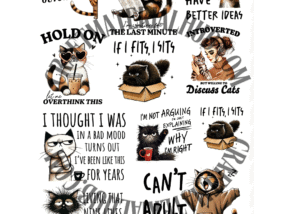Cat Sarcasm Sticker Sheet