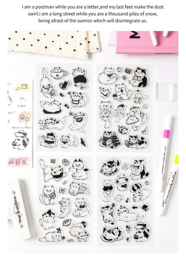 Clear Stamp - Cute Cat Stamp - Image 2