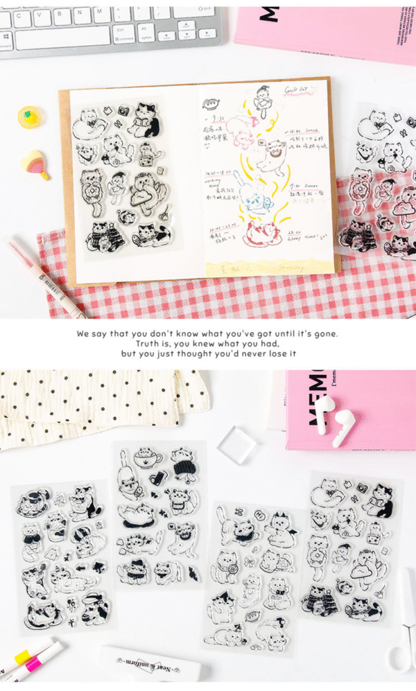 Clear Stamp - Cute Cat Stamp - Image 3