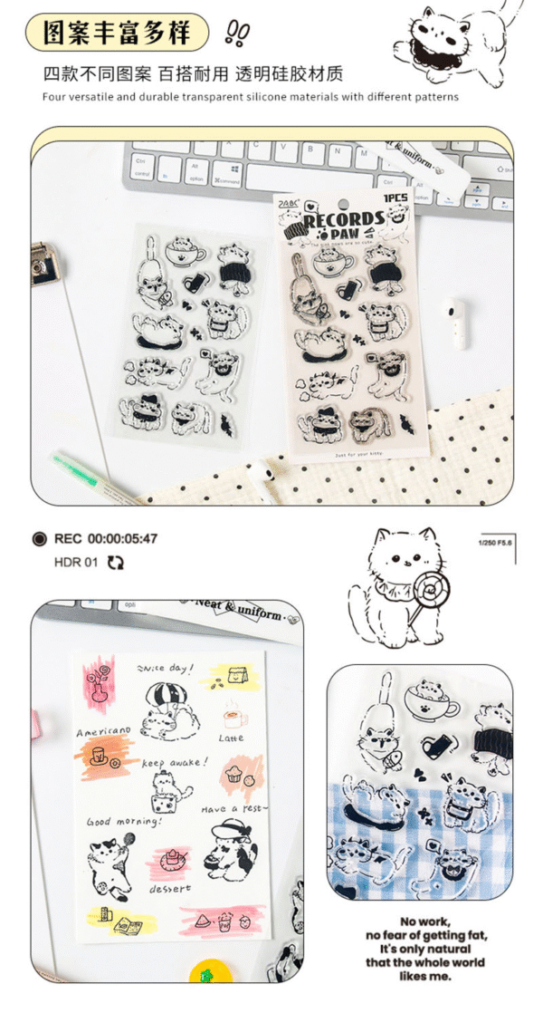 Clear Stamp - Cute Cat Stamp - Image 6