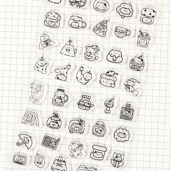 Clear Stamp - Cute Cartoon Cat Stamp - Image 3