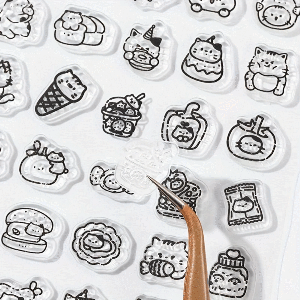 Clear Stamp - Cute Cartoon Cat Stamp - Image 6