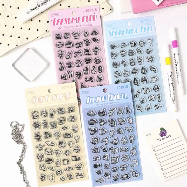Clear Stamp - Cute Cartoon Kawaii Stamp