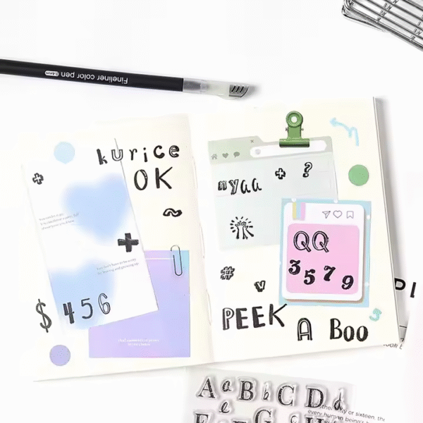 Clear Stamp – Cute Cartoon Letters Stamp - Image 3
