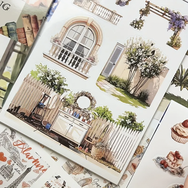 Vintage Floral Sticker Book - Image 2