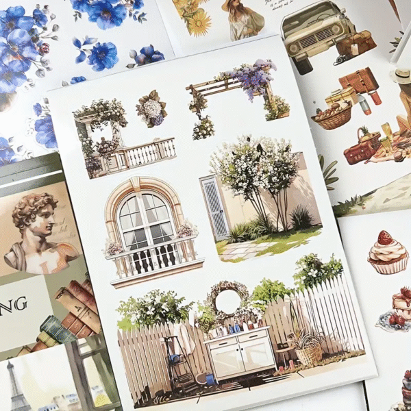 Vintage Floral Sticker Book - Image 3