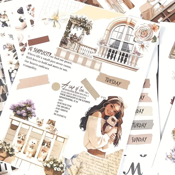 Vintage Floral Sticker Book - Image 7