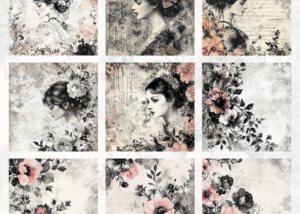 Material Papers - Botanical Noir Theme