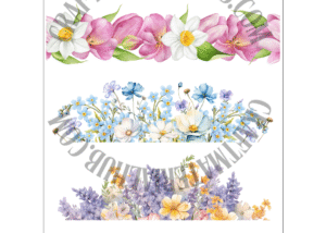 Butterfly & Flowers Borders
