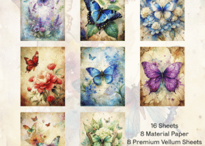 Material Papers - Butterfly Painting Theme