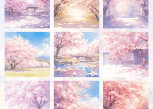 Material Papers - Cherry Blossom Dreams Theme