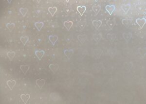 Hearts Holographic Sheet