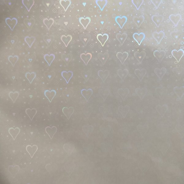 Hearts Holographic Sheet