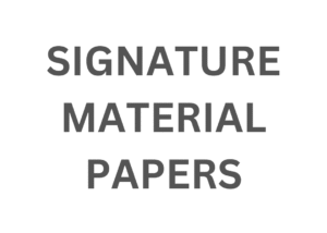 Signature Material Paper