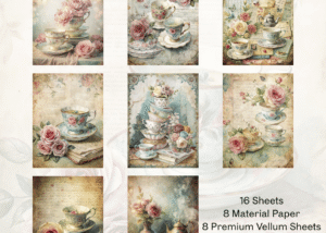 Material Papers - Vintage Tea Theme