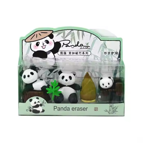 Panda Theme Eraser Set