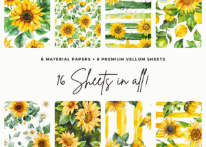Material Papers - Sunflowers Theme
