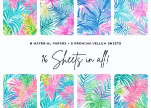 Material Papers - Tropical Leaves Theme
