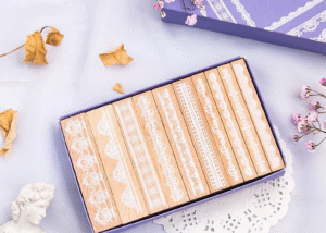 Lace Border Wooden Stamp Set