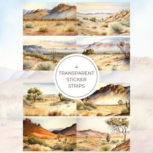 Signature Transparent Sticker Strip - Desert