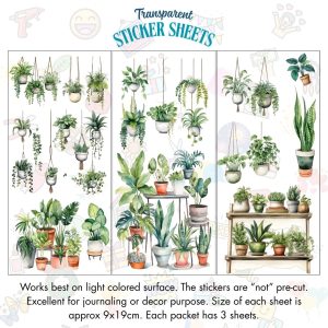 Signature Series Sticker Cards - Hanging Plants