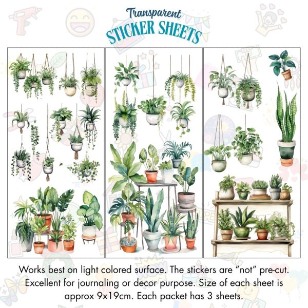 Signature Series Sticker Cards - Hanging Plants