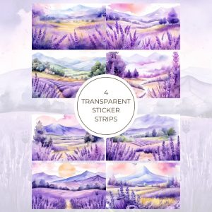 Signature Transparent Sticker Strip - Lavender