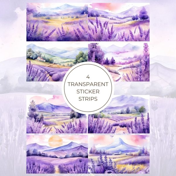 Signature Transparent Sticker Strip - Lavender