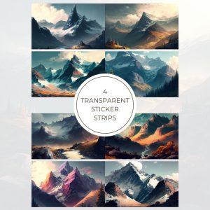 Signature Transparent Sticker Strip - Mountain